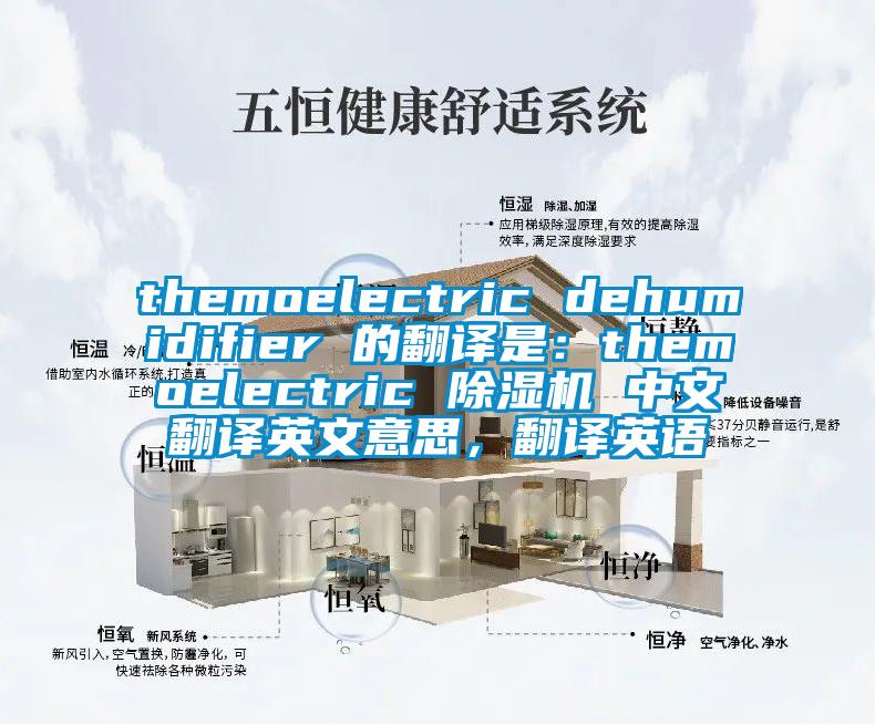 themoelectric dehumidifier 的翻譯是：themoelectric 除濕機 中文翻譯英文意思，翻譯英語