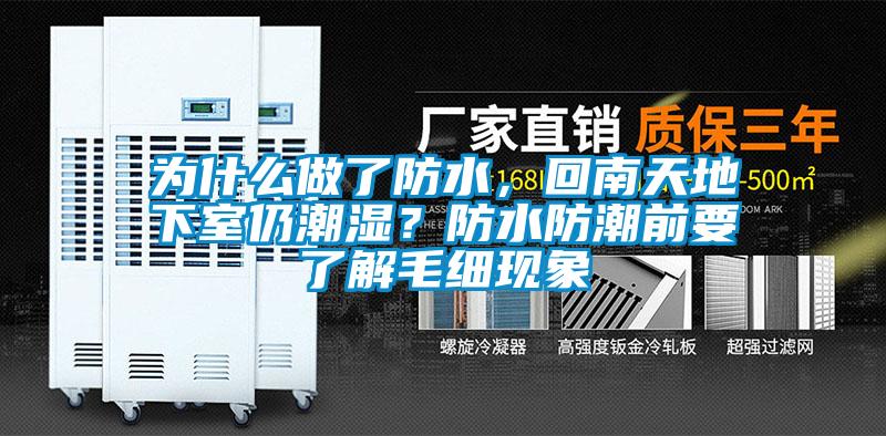 為什么做了防水，回南天地下室仍潮濕？防水防潮前要了解毛細現象