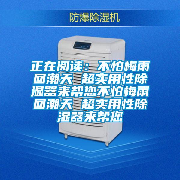 正在閱讀：不怕梅雨回潮天 超實用性除濕器來幫您不怕梅雨回潮天 超實用性除濕器來幫您